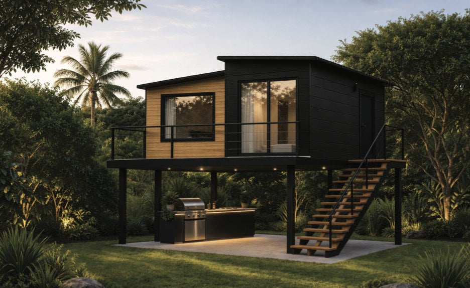 Cabaña prefabricada Elevada